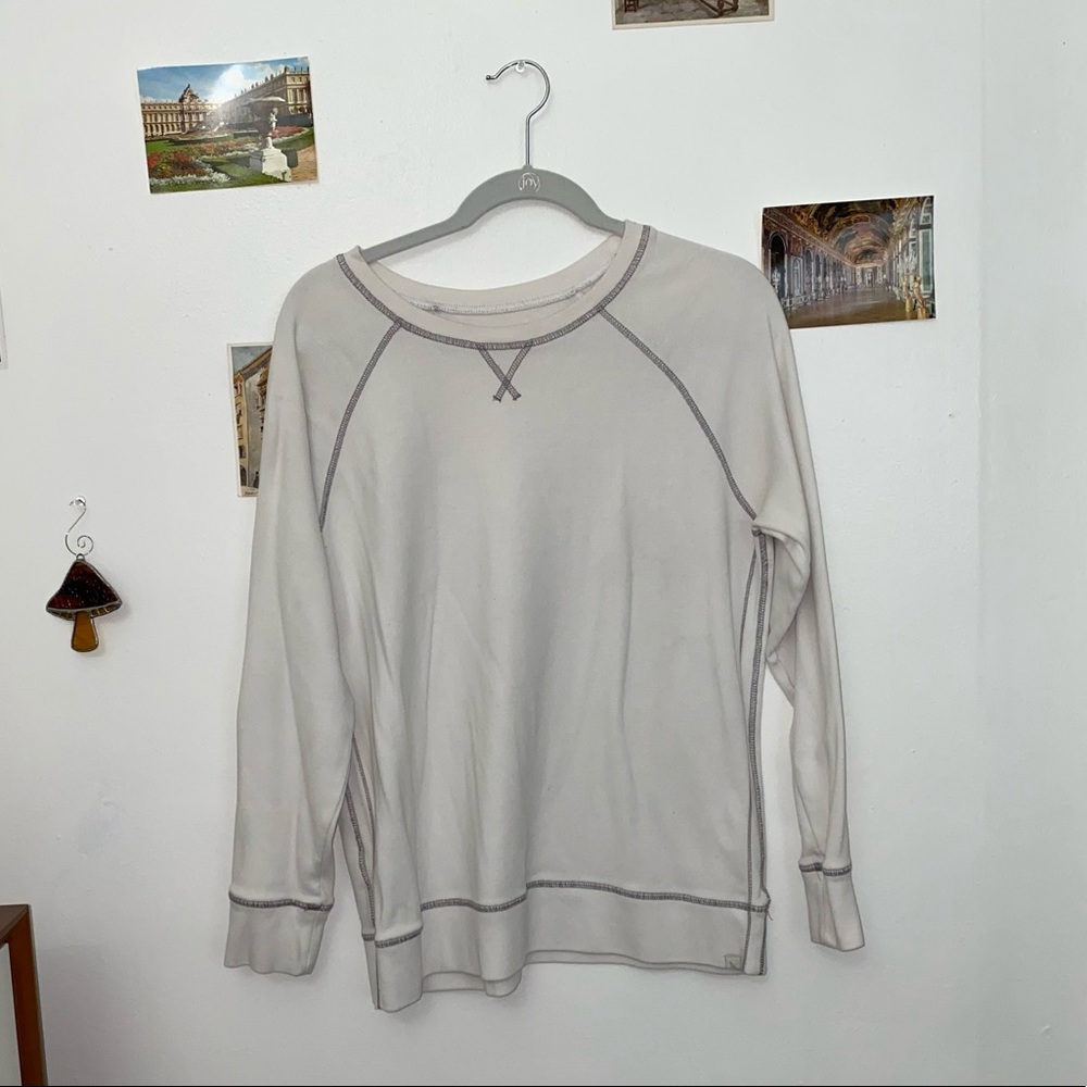 contrast stitch long sleeve